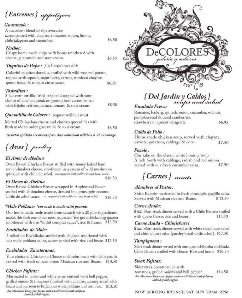 Decolores - Chicago, IL menu_pic