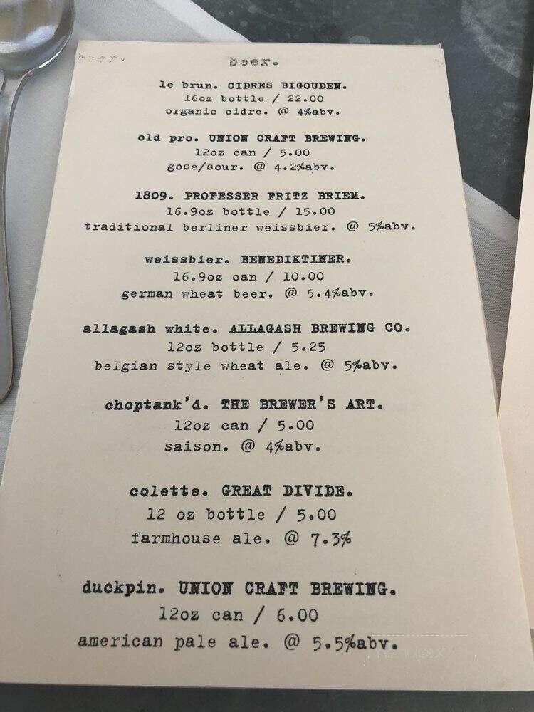 Bistro Poplar - Cambridge, MD menu_pic