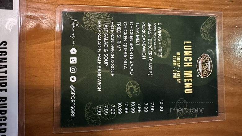 Sports Grill - Miami, FL menu_pic