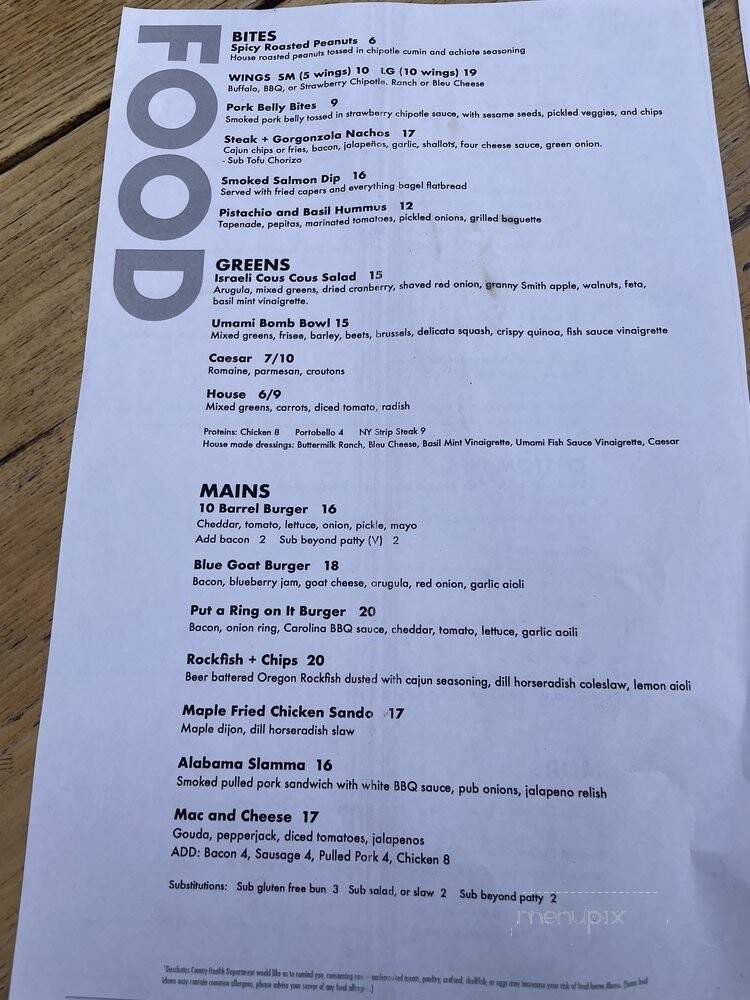 10 Barrel Brewing Co - Bend, OR menu_pic