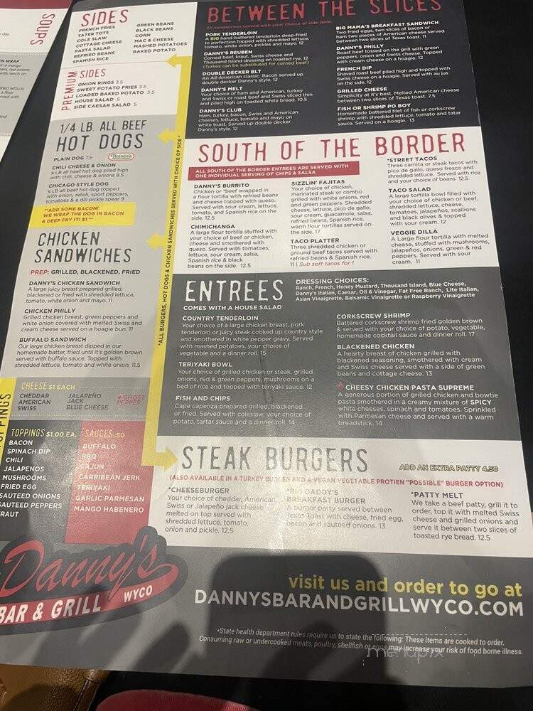 Danny's Bar & Grill - Kansas City, KS menu_pic
