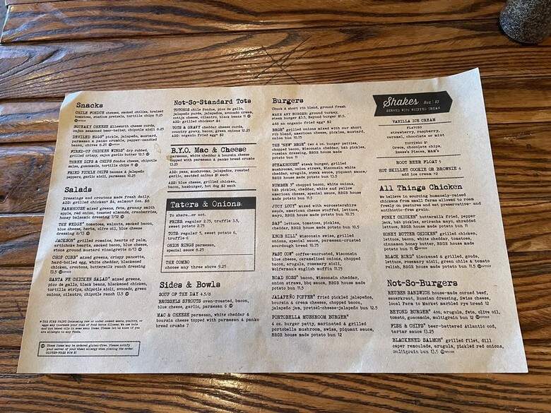 BRGR Kitchen + Bar - Prairie Village, KS menu_pic