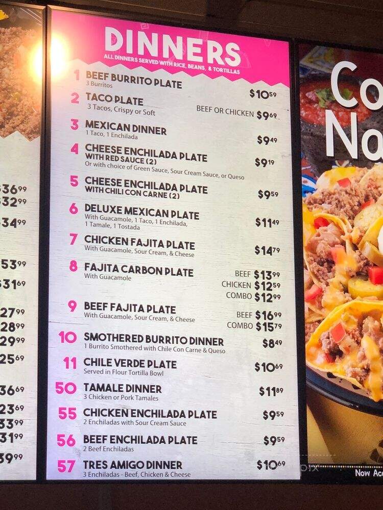Rosa's Cafe - Abilene, TX menu_pic