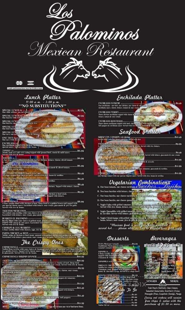 Los Palominos - Mount Pleasant, MI menu_pic