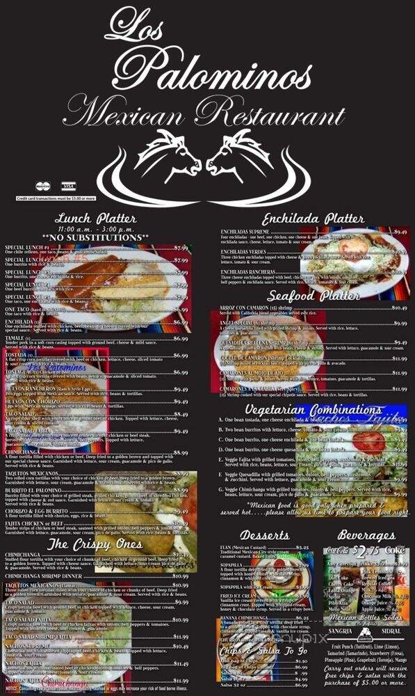 Los Palominos - Mount Pleasant, MI menu_pic