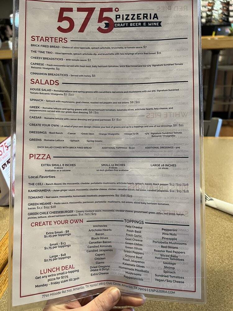 575 Pizzeria - Amarillo, TX