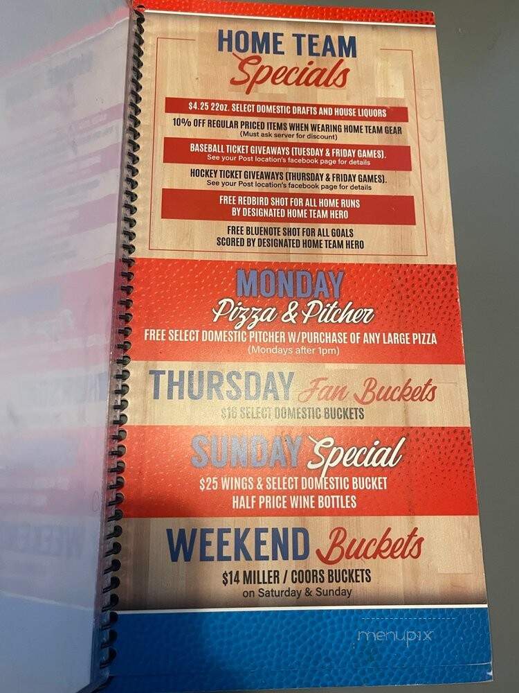 The Post Sports Bar & Grill - Saint Louis, MO menu_pic