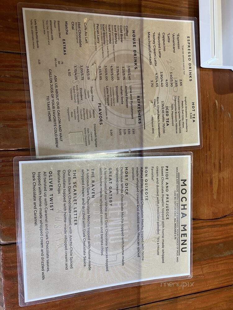 Bennu - Austin, TX menu_pic
