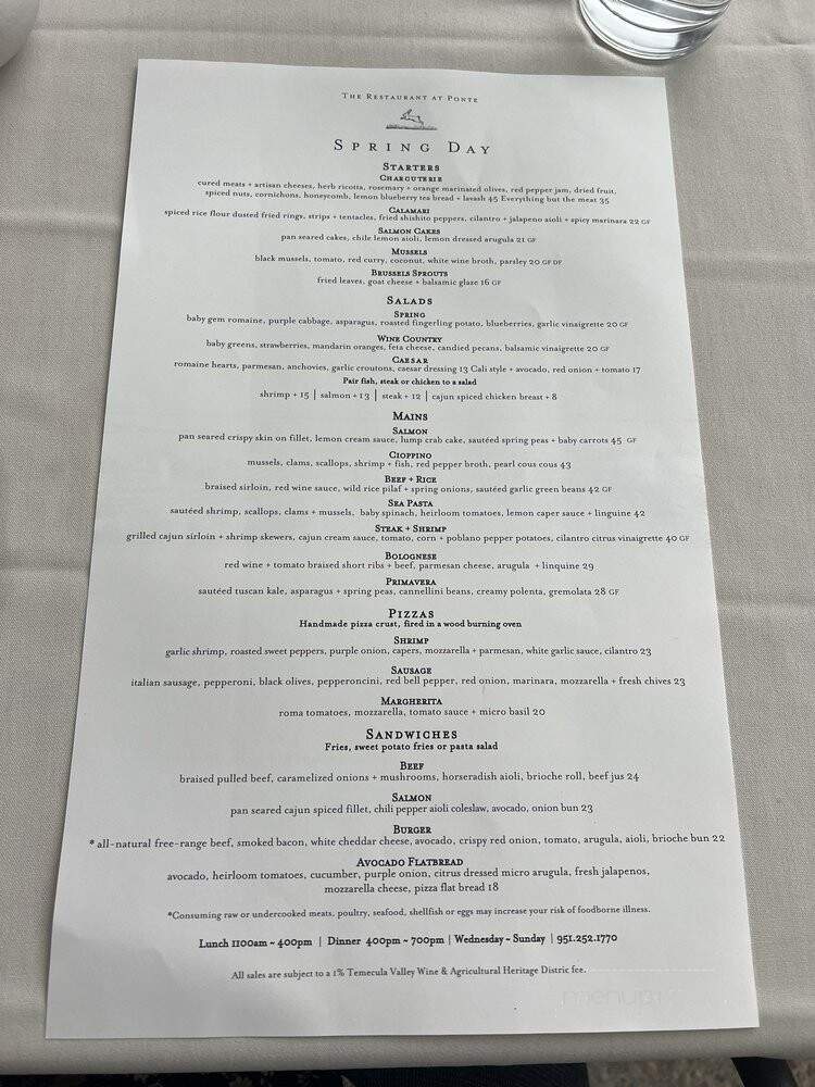 The Smokehouse Restaurant - Temecula, CA menu_pic