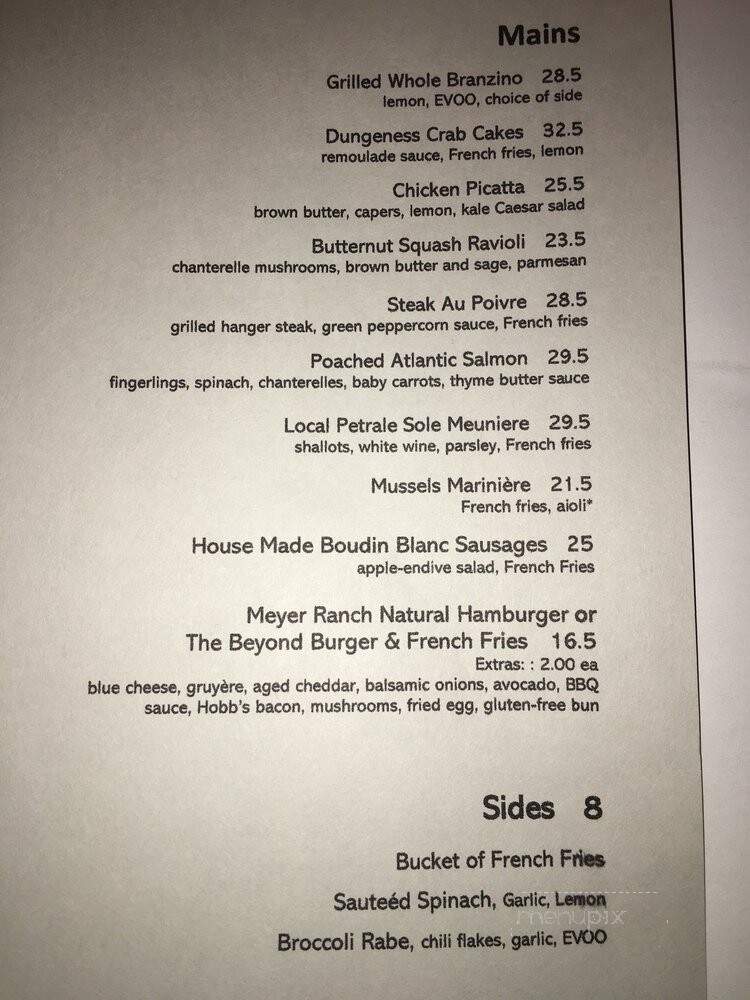 K & L Bistro - Sebastopol, CA menu_pic