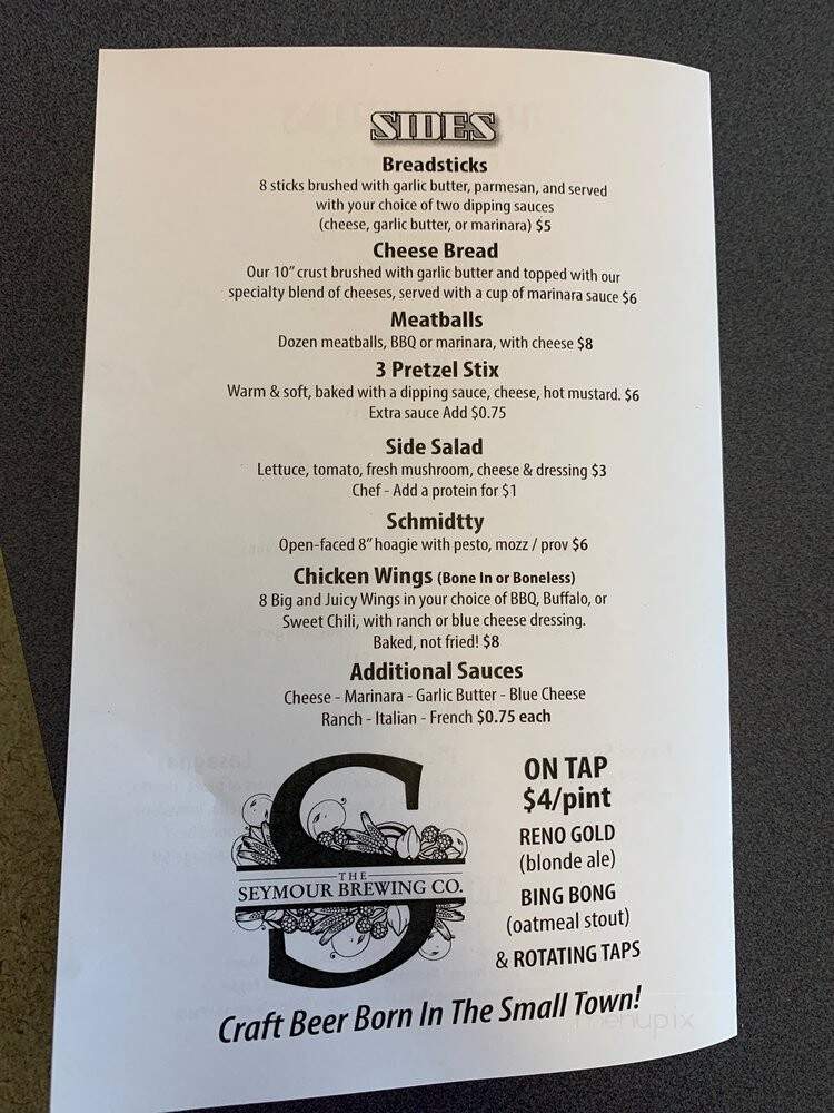 Billy's Pizza - Seymour, IN menu_pic