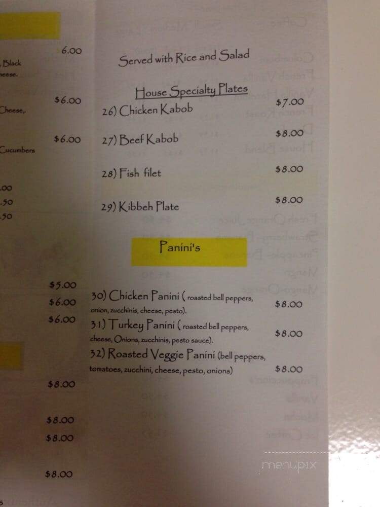 Bob's Cafe - Los Angeles, CA menu_pic