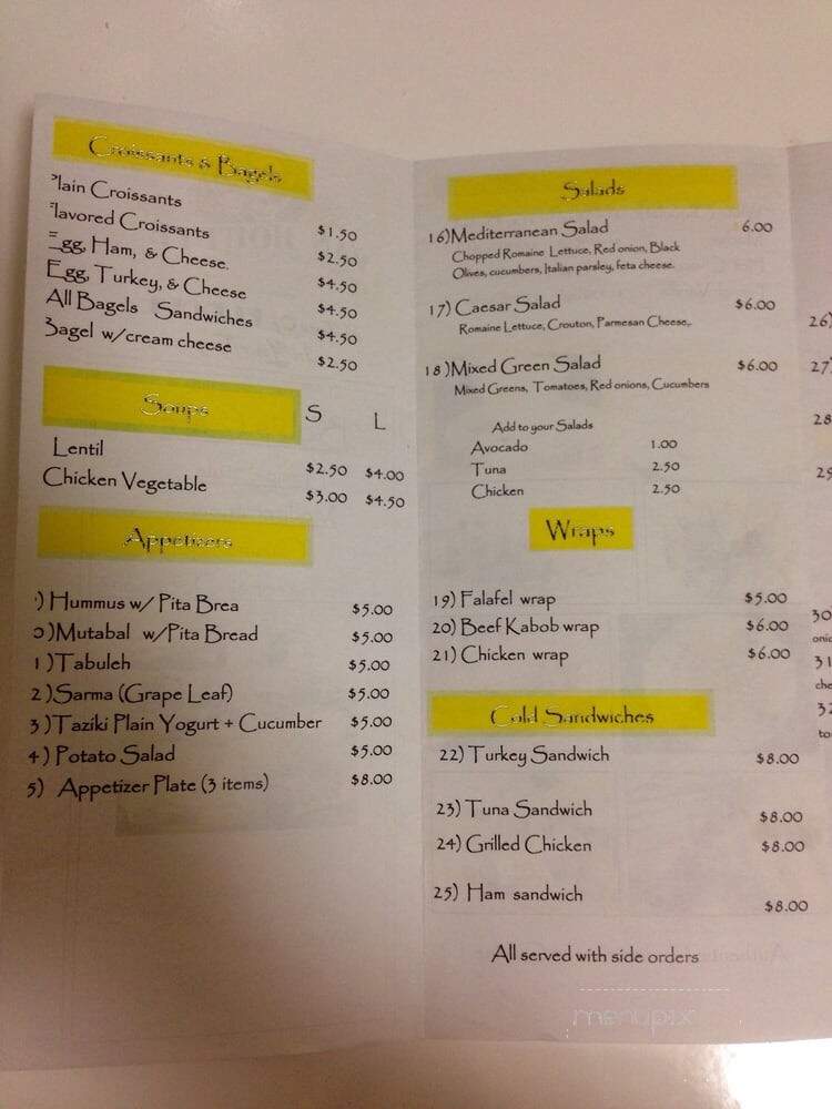 Bob's Cafe - Los Angeles, CA menu_pic