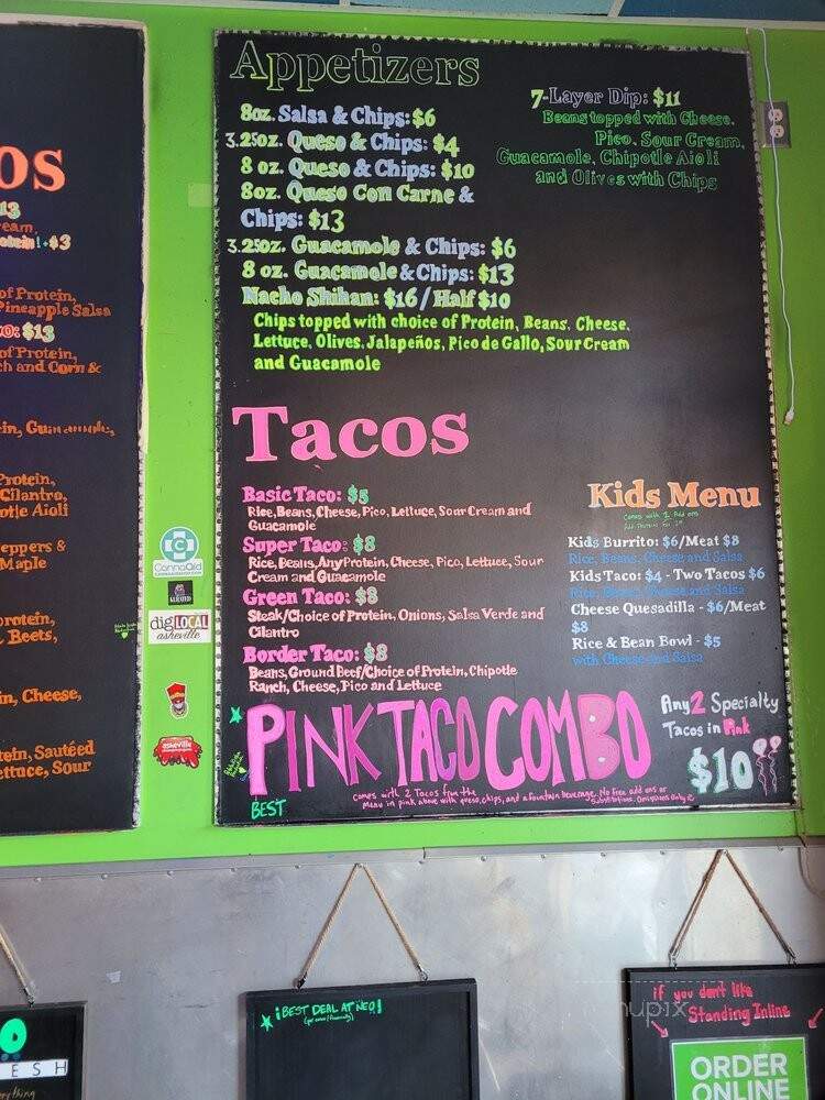 Neo Burrito - Asheville, NC menu_pic