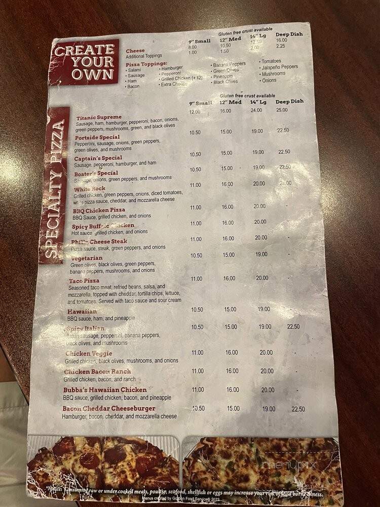 Portside Pizza - Fairport, NY menu_pic