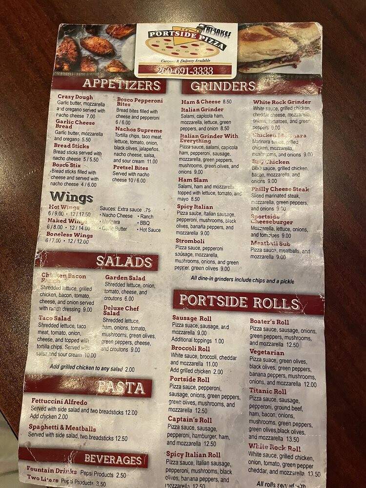 Portside Pizza - Fairport, NY menu_pic