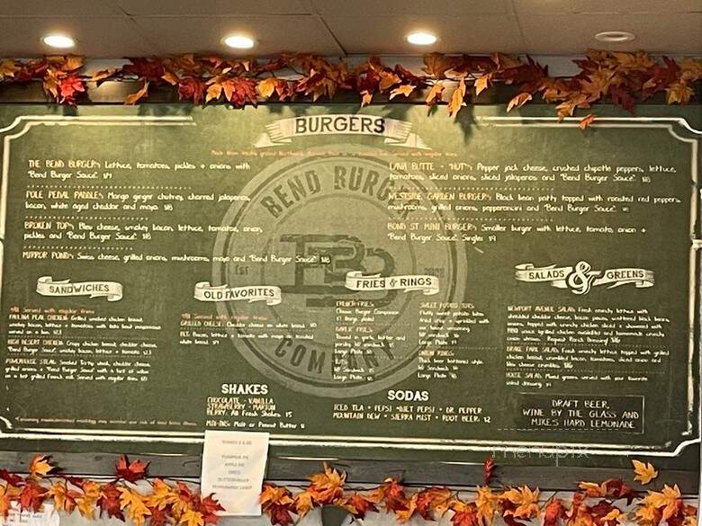 Bend Burger Company - Bend, OR menu_pic