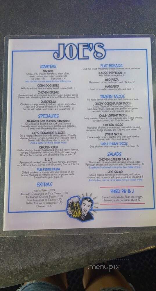 Joe's - Fullerton, CA menu_pic