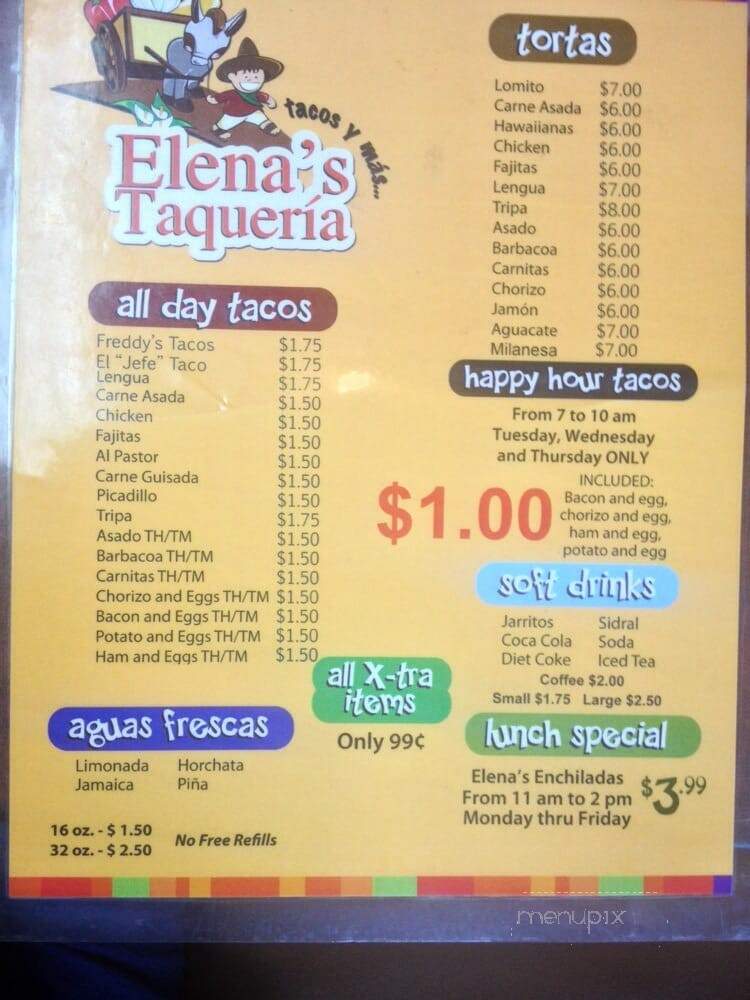Elena's - Farmers Branch, TX menu_pic