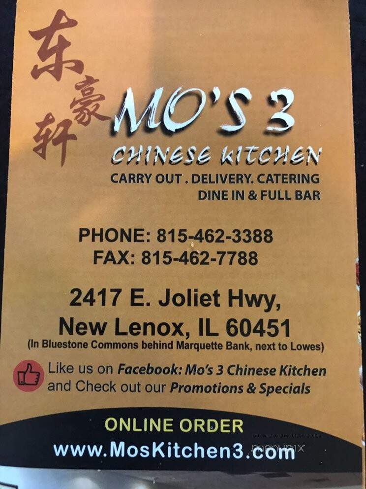 Mo's Chinese Kitchen Incorporated - New Lenox, IL