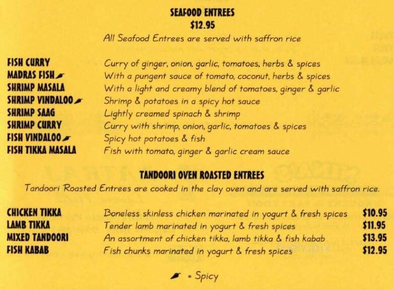 Natraj's Tandoori Indian Food - Irvine, CA menu_pic
