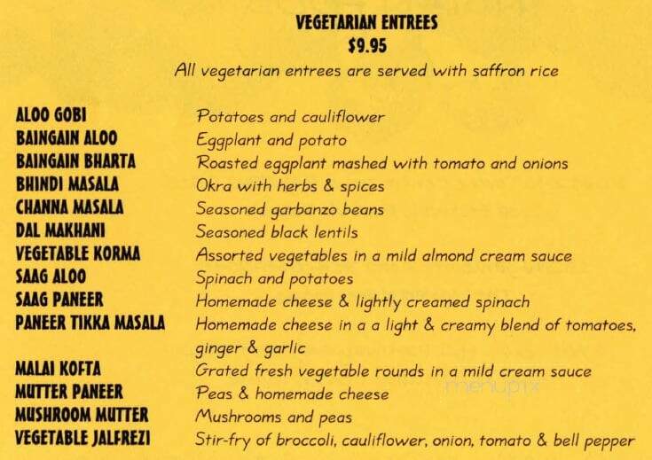 Natraj's Tandoori Indian Food - Irvine, CA menu_pic