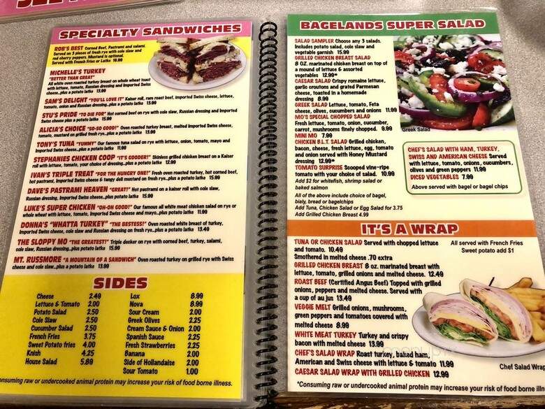 Bageland - Plantation, FL menu_pic