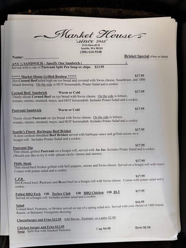 Market House Meats - Seattle, WA menu_pic