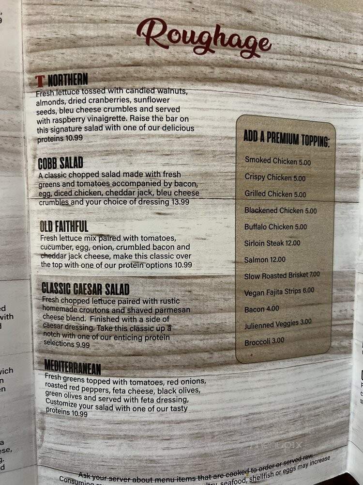 Timbers Bar & Grill - Saginaw, MI menu_pic
