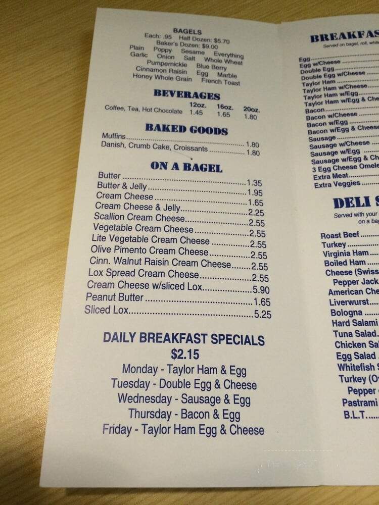 Rockaway Bagel & Deli LLC - Rockaway, NJ menu_pic