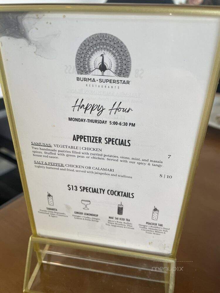 Burma Super Star - Alameda, CA menu_pic