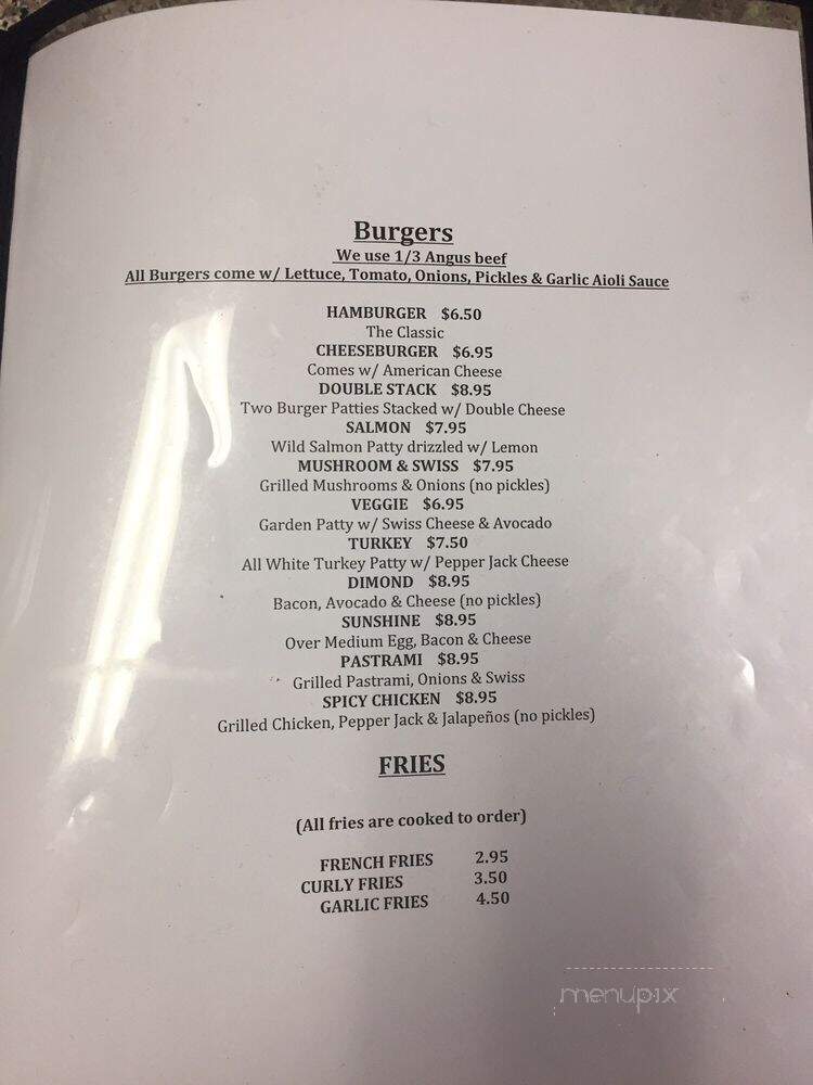 Dimond Bakery - Oakland, CA menu_pic