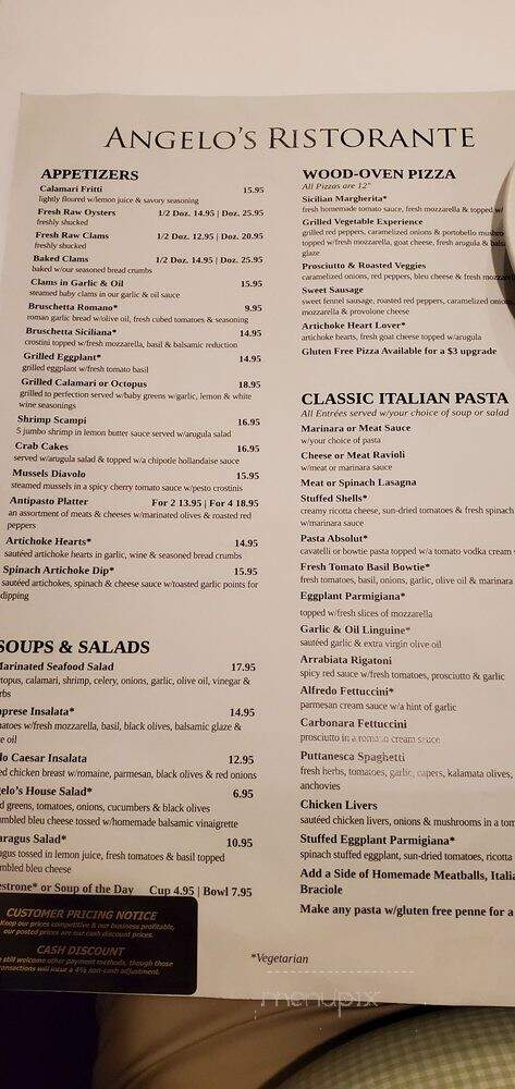 Angelo's Ristorante - Elmhurst, IL menu_pic