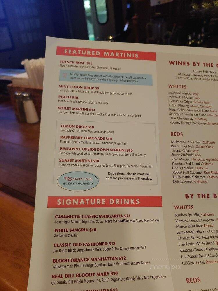 Atria's Restaurant & Tavern - Pittsburgh, PA menu_pic