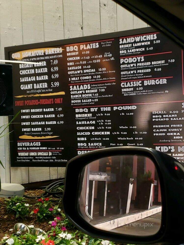 Outlaws Barbeque - Alexandria, LA menu_pic