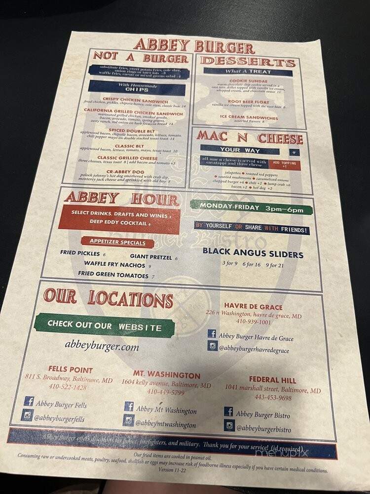 Abbey Burger Bistro - Baltimore, MD