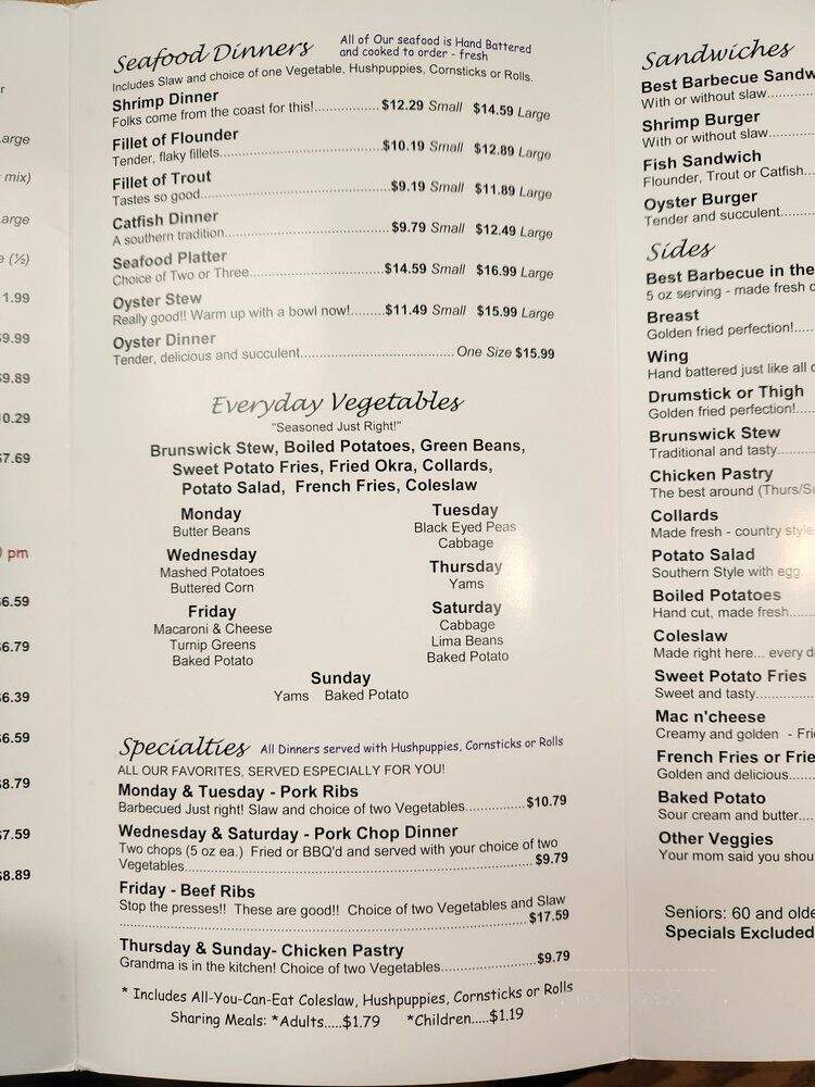 Barbecue Lodge of Garner - Garner, NC menu_pic