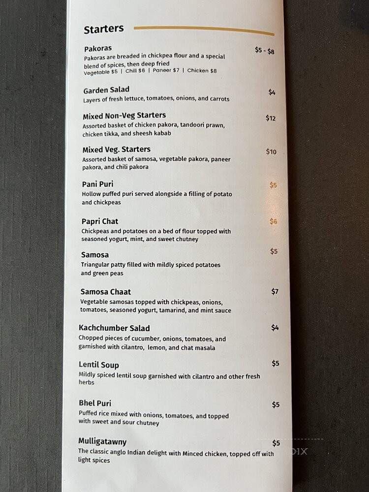 Indian Delight - Cleveland, OH menu_pic
