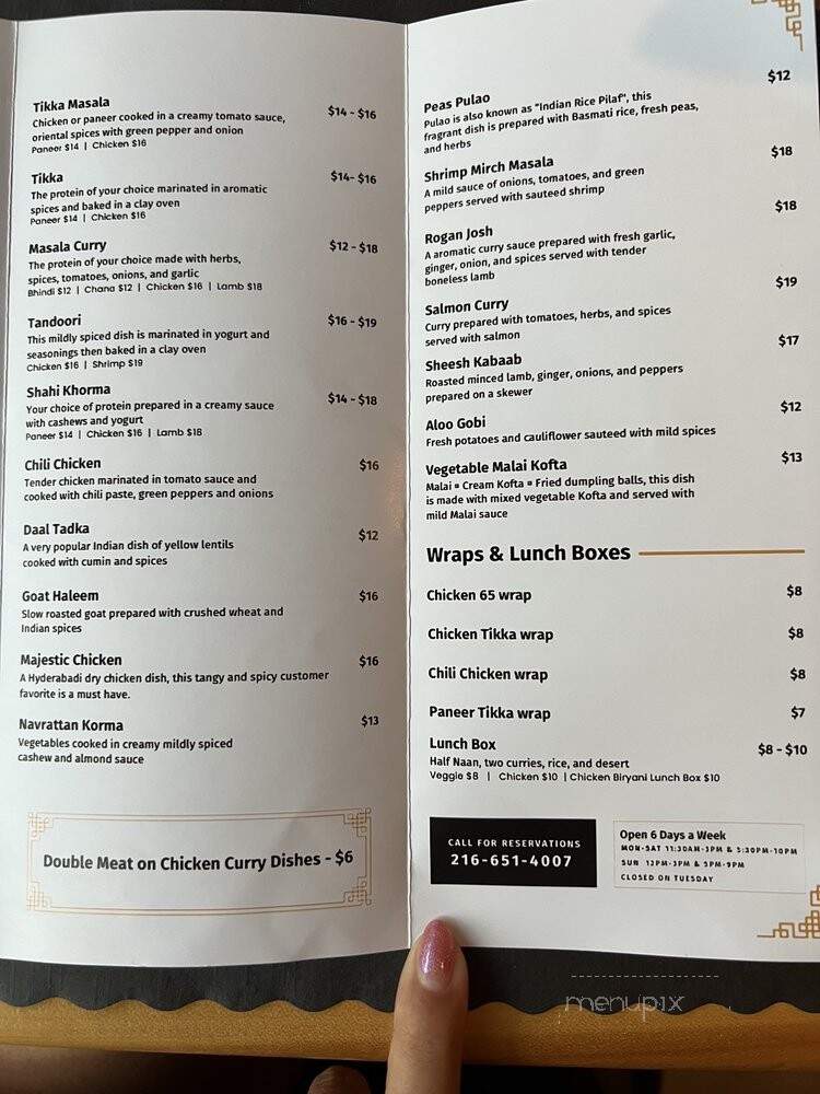 Indian Delight - Cleveland, OH menu_pic