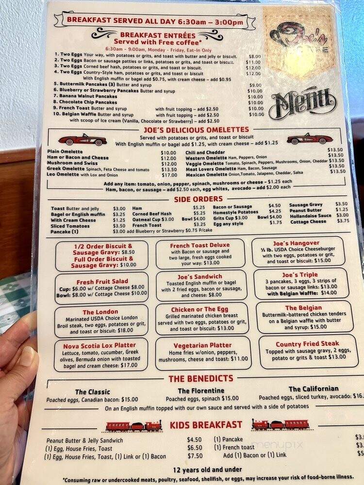 Joe's Cafe - Fort Lauderdale, FL menu_pic
