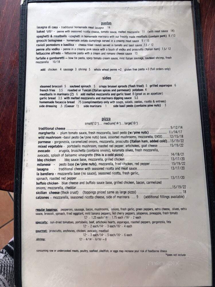 Il Bacio - Atlanta, GA menu_pic