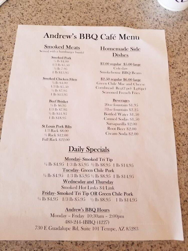 Andrew's BBQ - Tempe, AZ