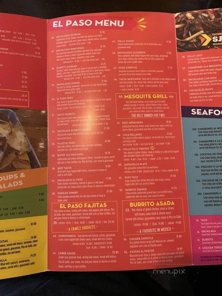 El Paso Mexican Grill - Brooklyn, NY menu_pic