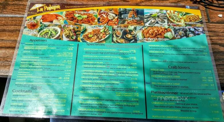 LA PALAPA Mariscos Seafood - Chicago, IL menu_pic