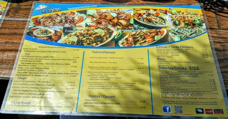 LA PALAPA Mariscos Seafood - Chicago, IL menu_pic