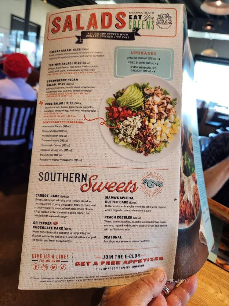 Cotton Patch Cafe - Bryan, TX menu_pic