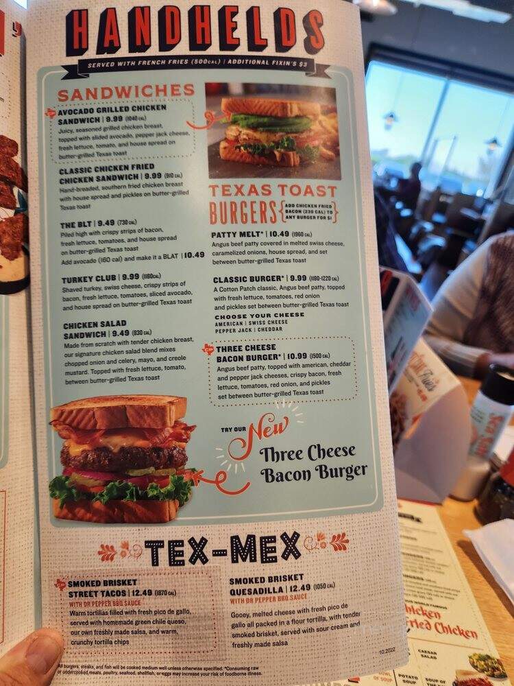 Cotton Patch Cafe - Bryan, TX menu_pic