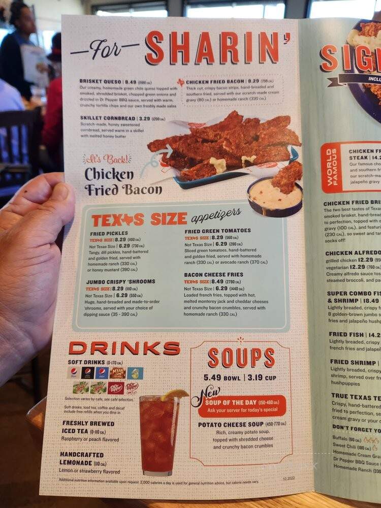 Cotton Patch Cafe - Bryan, TX menu_pic