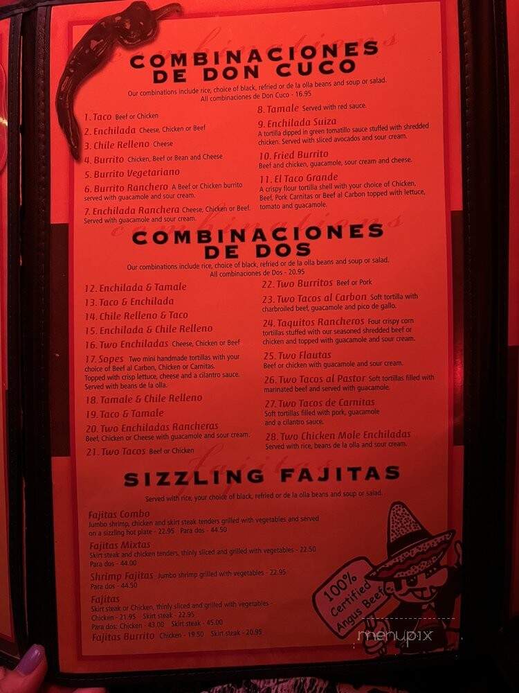 Don Cuco Mexican Restaurant - Burbank, CA menu_pic