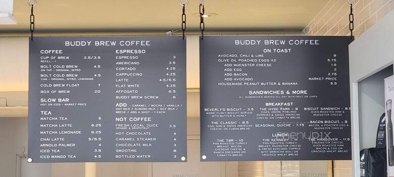 Buddy Brew Coffee - Tampa, FL menu_pic